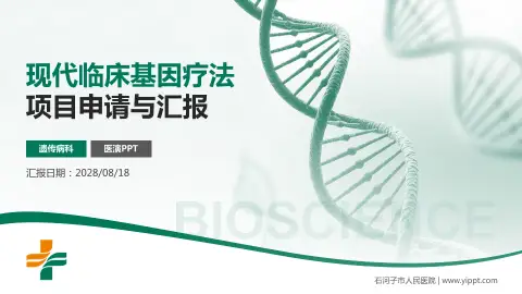 石河子市人民医院项目申请与汇报PPT模板