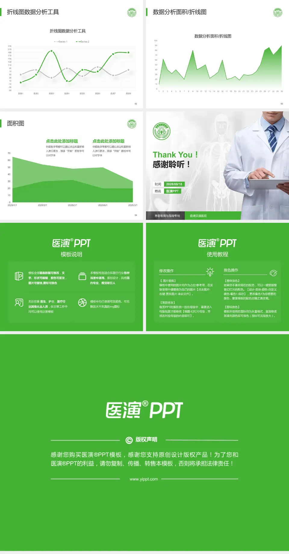 曲靖交通医院患者教育与指导PPT模板4:3格式幻灯片预览图7