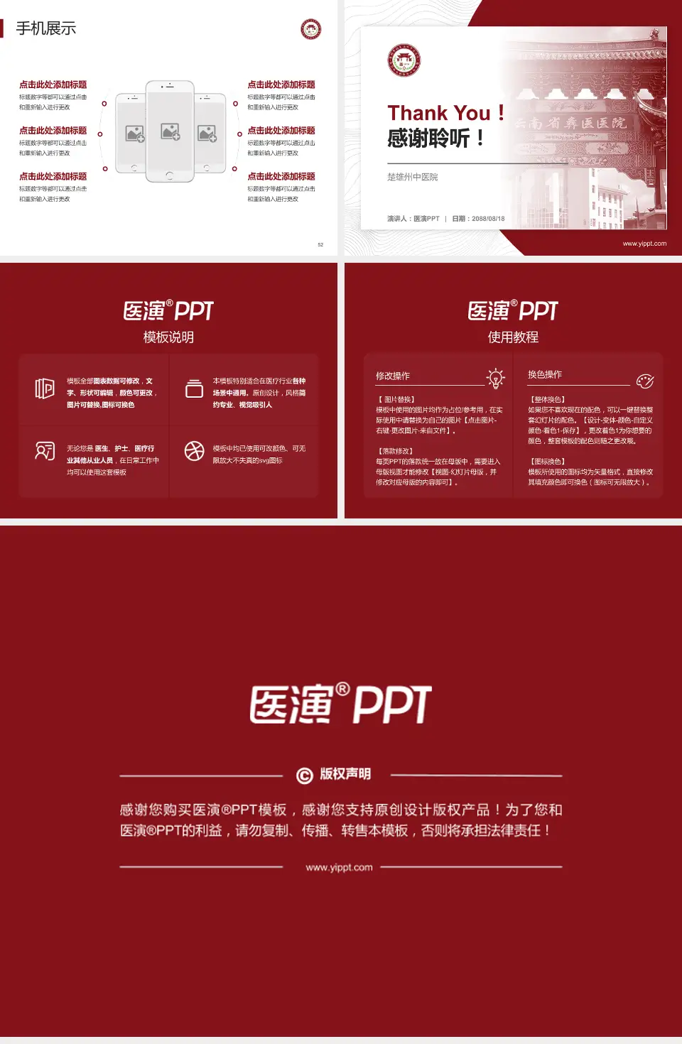 楚雄州中医院医院管理报告PPT模板4:3格式幻灯片预览图7