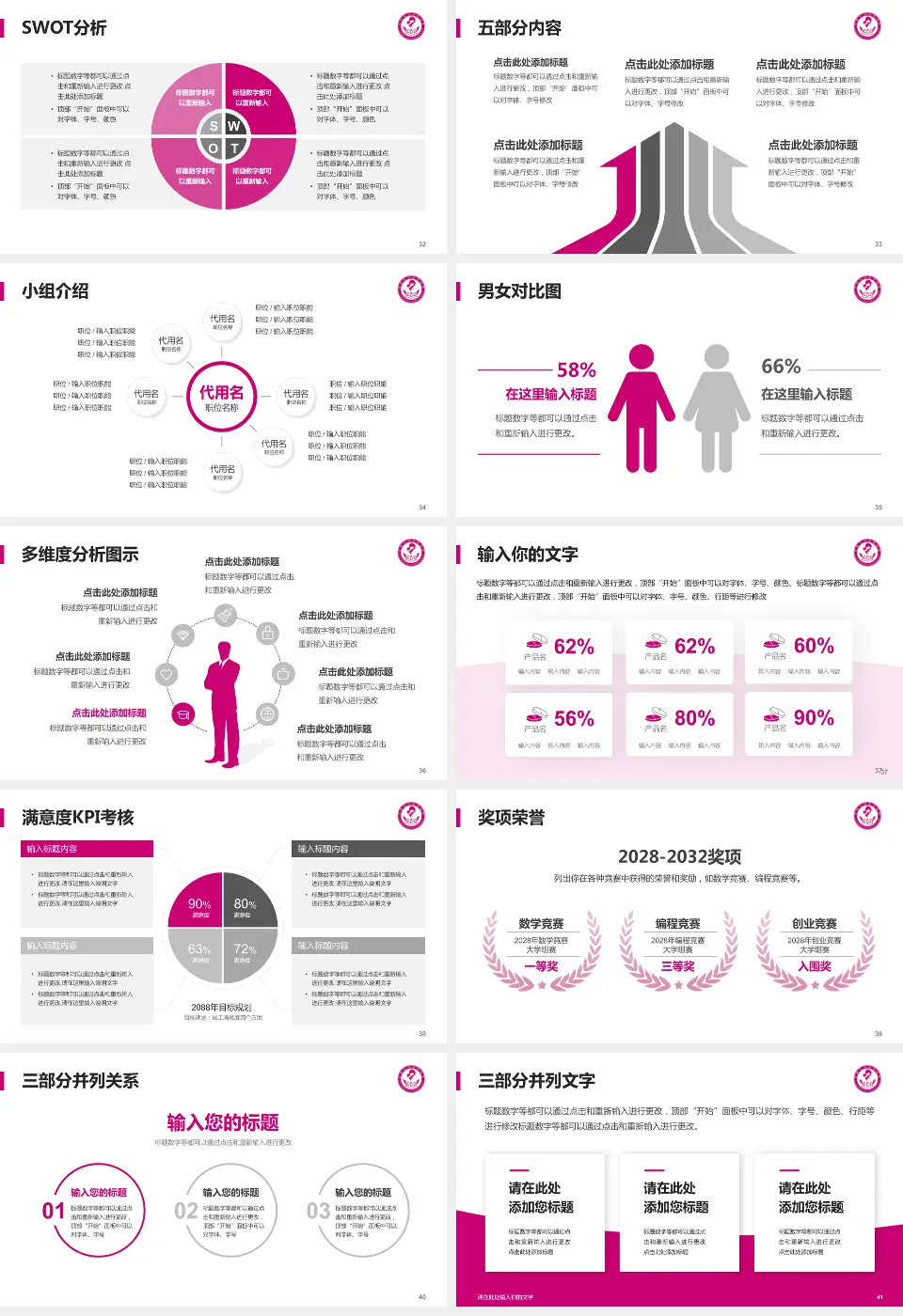 昆明市妇幼保健院医疗行业比赛专用PPT模板16:9格式幻灯片预览图5