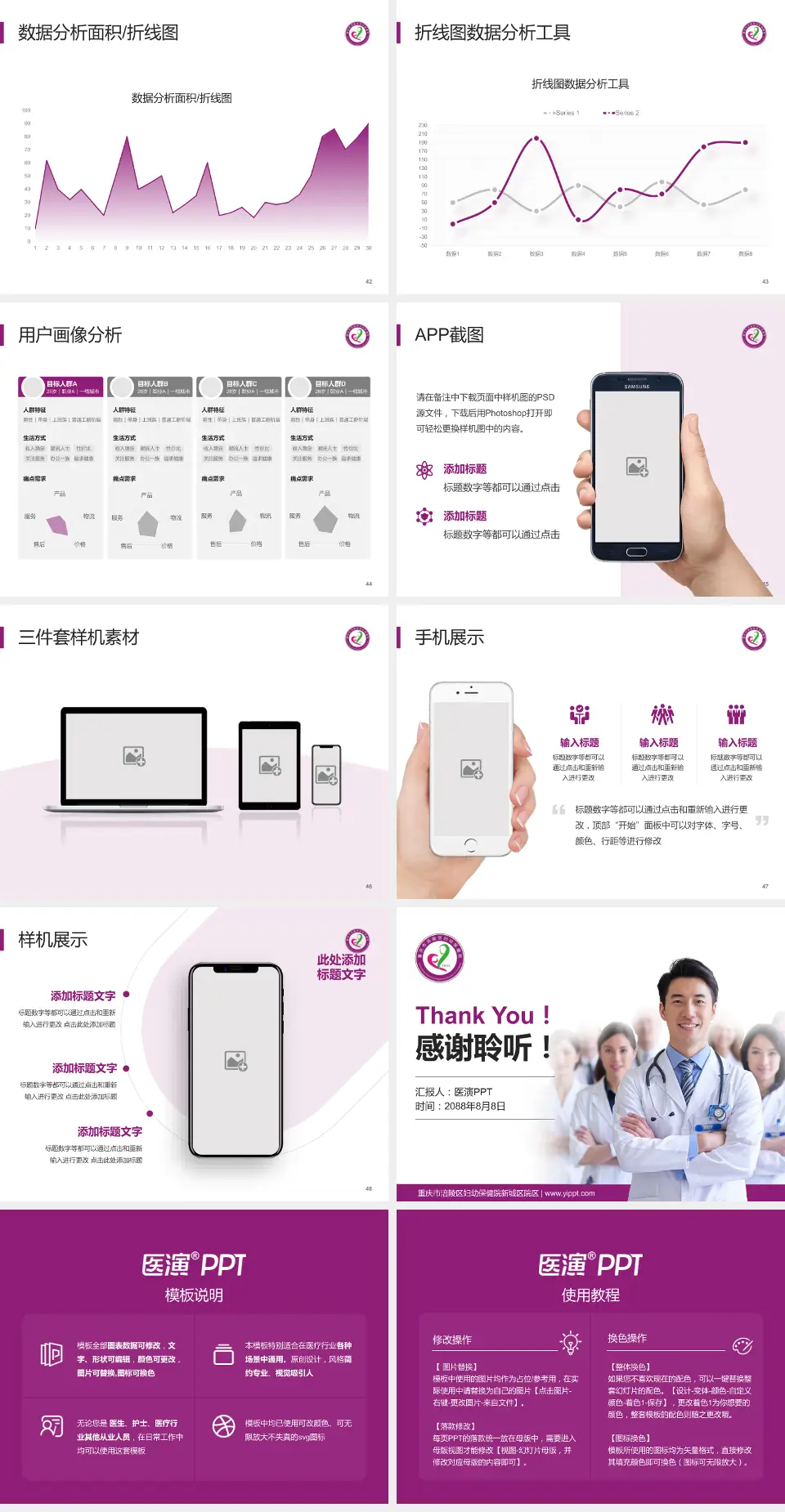 重庆市涪陵区妇幼保健院新城区院区科室介绍与推广PPT模板4:3格式幻灯片预览图6