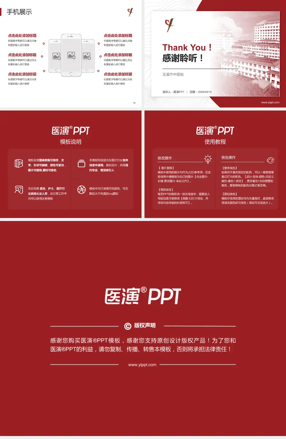 玉溪市中医院医院管理报告PPT模板4:3格式幻灯片预览图7