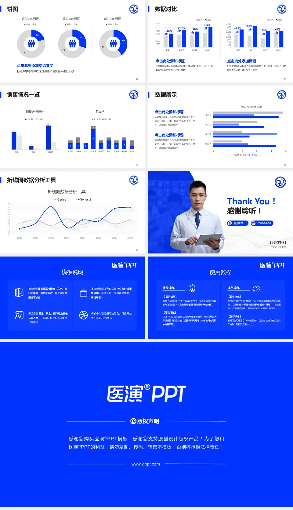 个旧市人民医院病例分享与讨论PPT模板16:9格式幻灯片预览图4