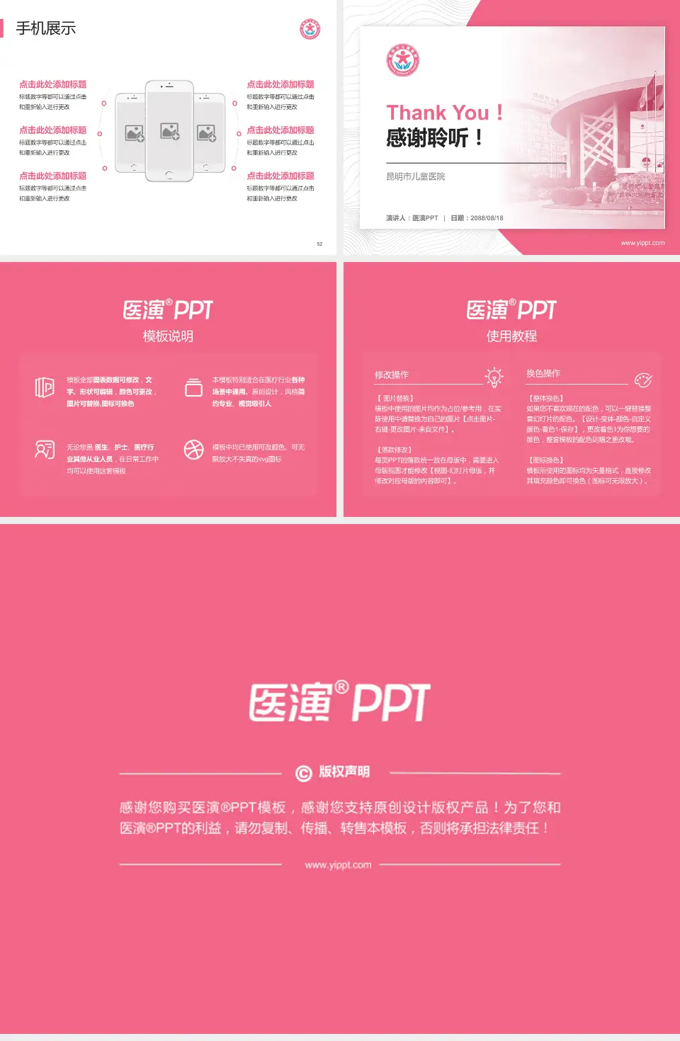 昆明市儿童医院医院管理报告PPT模板4:3格式幻灯片预览图7