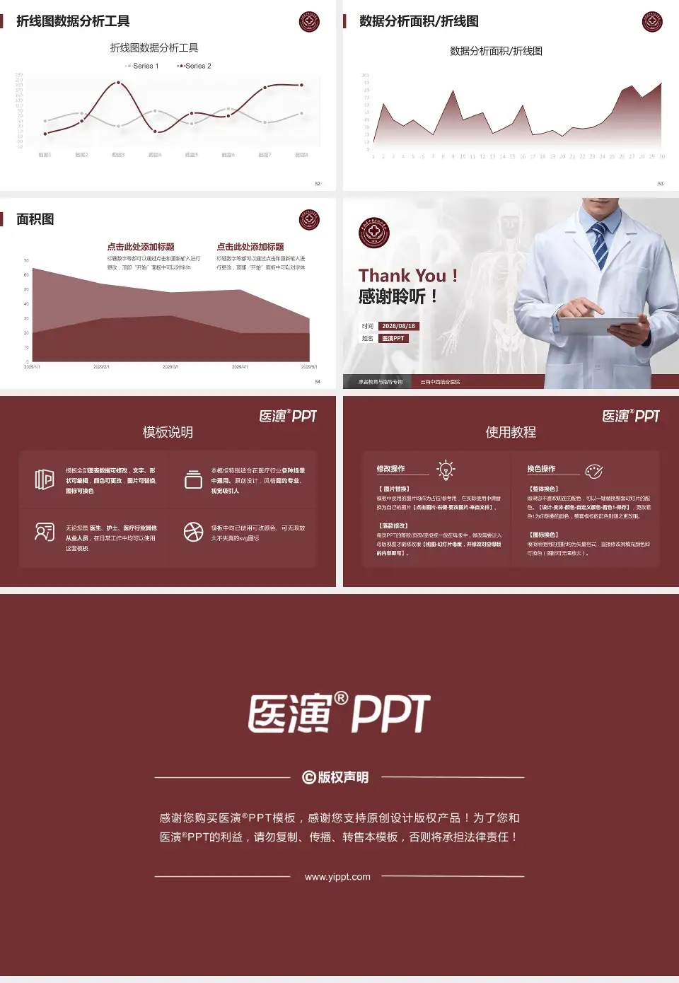 云南中西结合医院患者教育与指导PPT模板16:9格式幻灯片预览图7