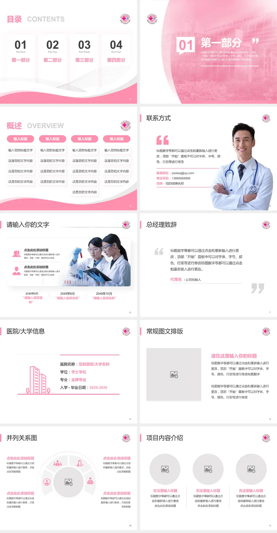 重庆市妇幼保健院会议与研讨会PPT模板4:3格式幻灯片预览图2