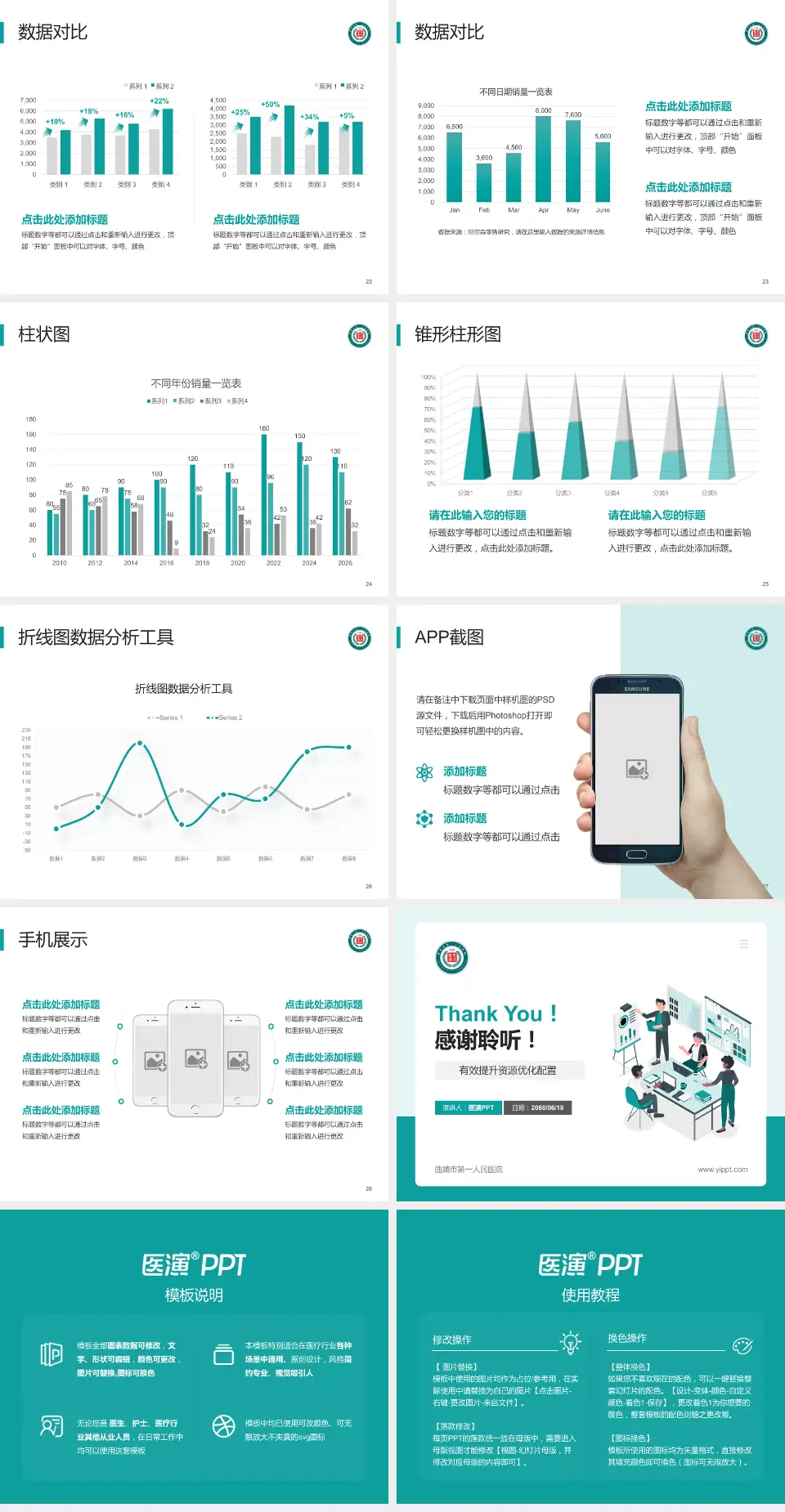 曲靖市第一人民医院财务与预算报告PPT模板4:3格式幻灯片预览图4