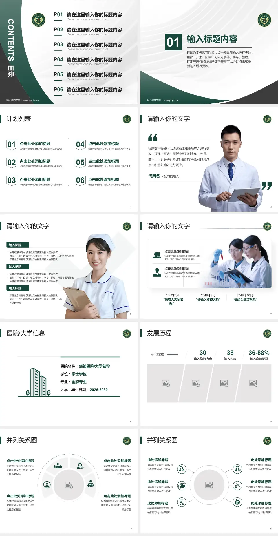 武警新疆兵团指挥部医院医疗行业比赛专用PPT模板4:3格式幻灯片预览图2