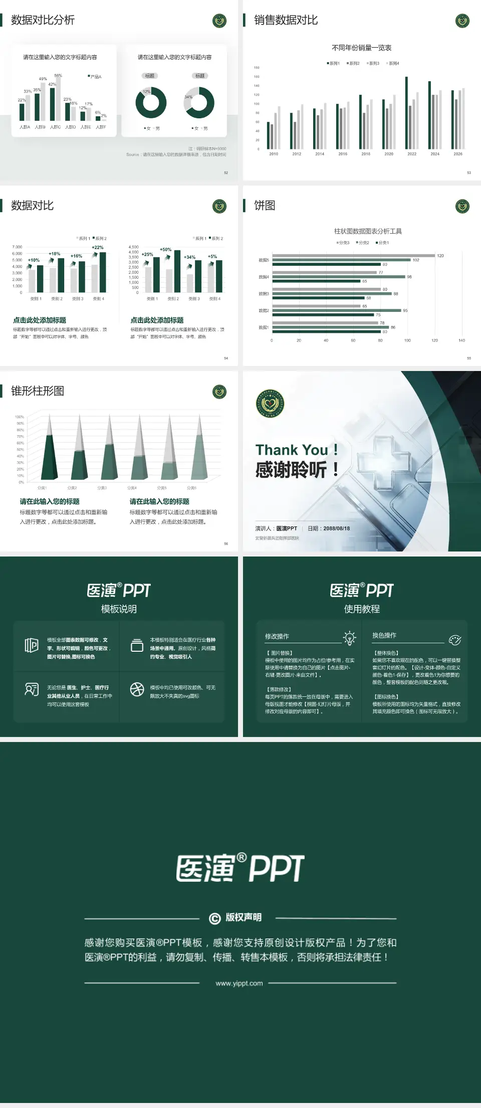 武警新疆兵团指挥部医院医疗行业比赛专用PPT模板4:3格式幻灯片预览图7