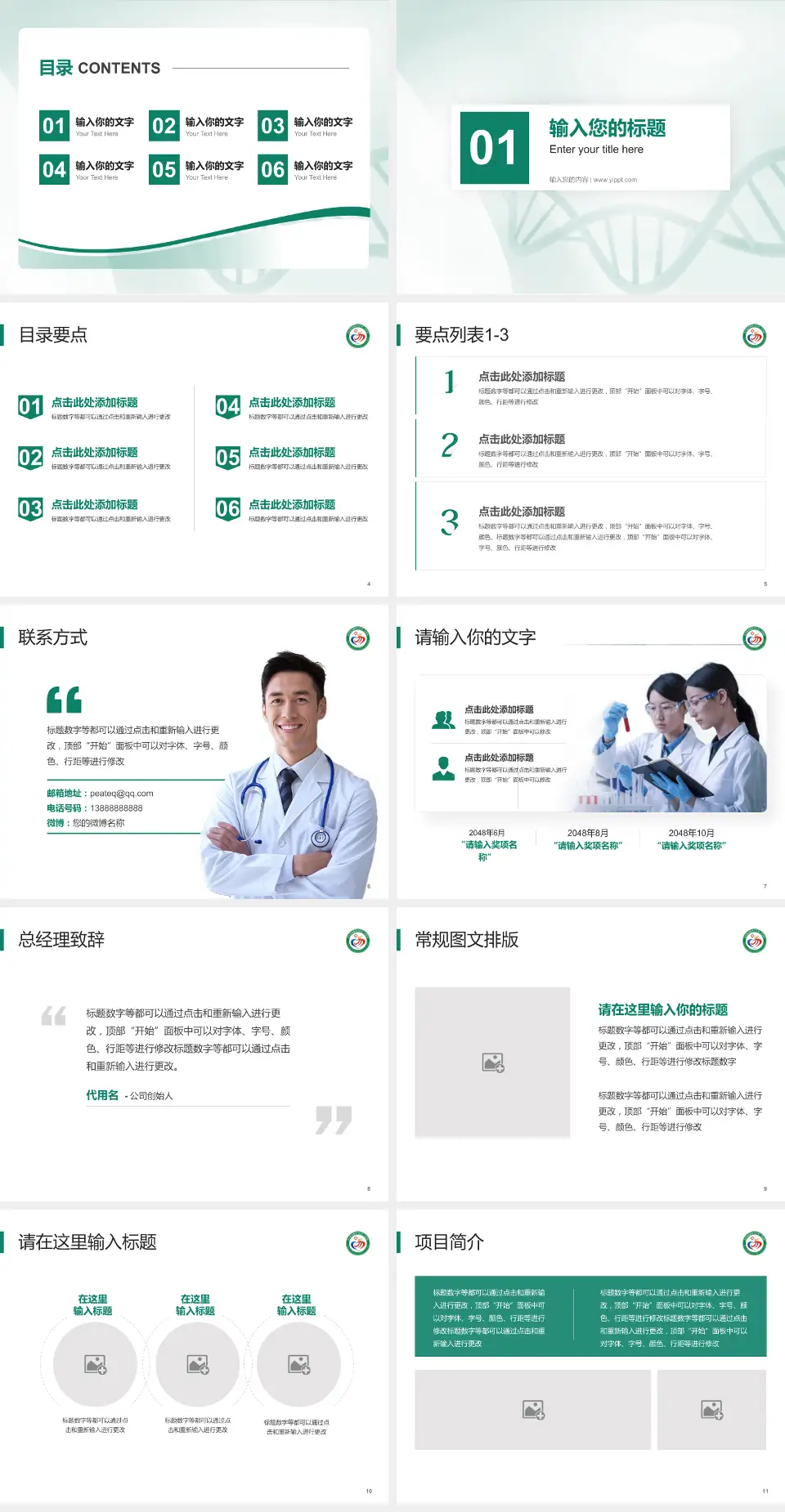 西双版纳州人民医院项目申请与汇报PPT模板4:3格式幻灯片预览图2