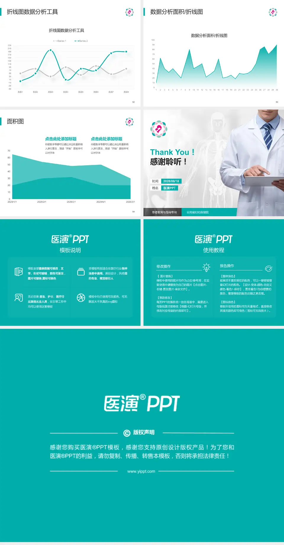 云南省妇幼保健院患者教育与指导PPT模板4:3格式幻灯片预览图7
