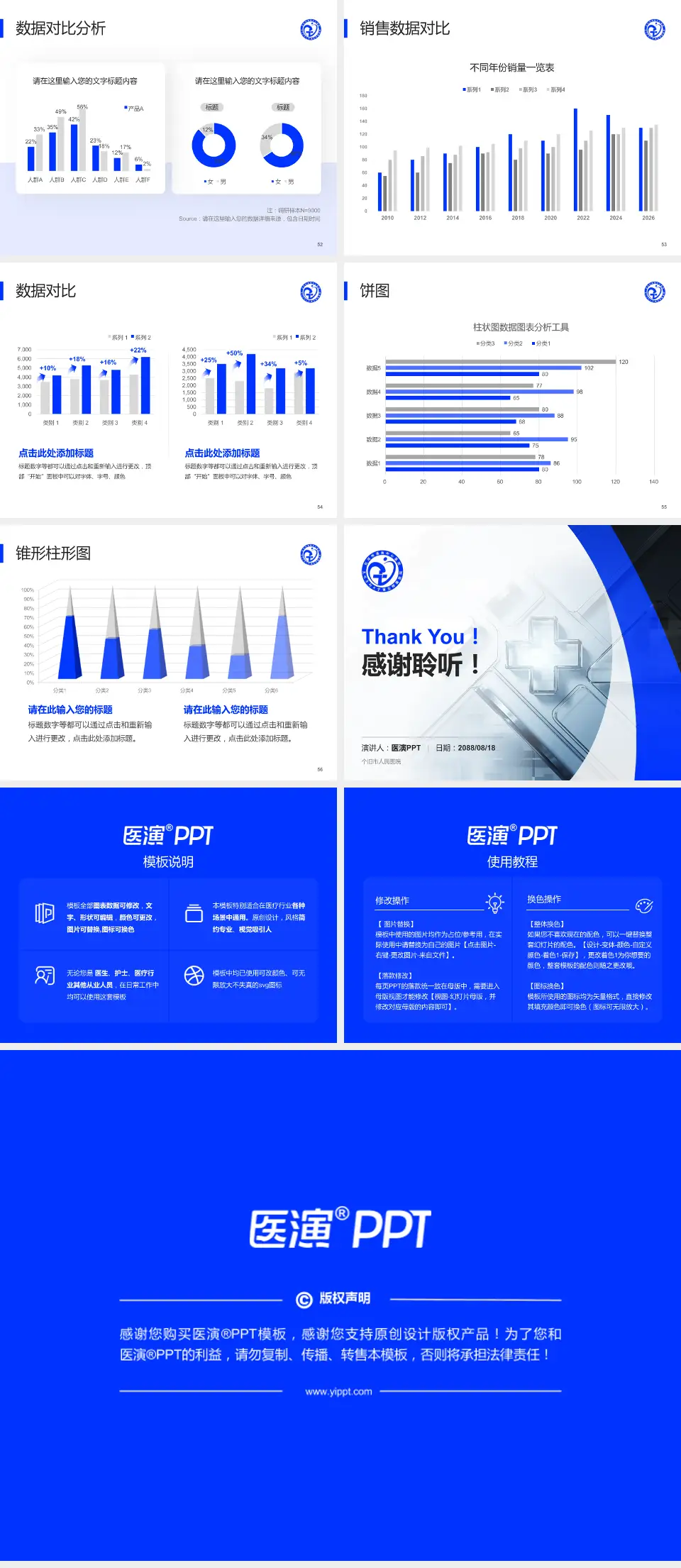 个旧市人民医院医疗行业比赛专用PPT模板4:3格式幻灯片预览图7