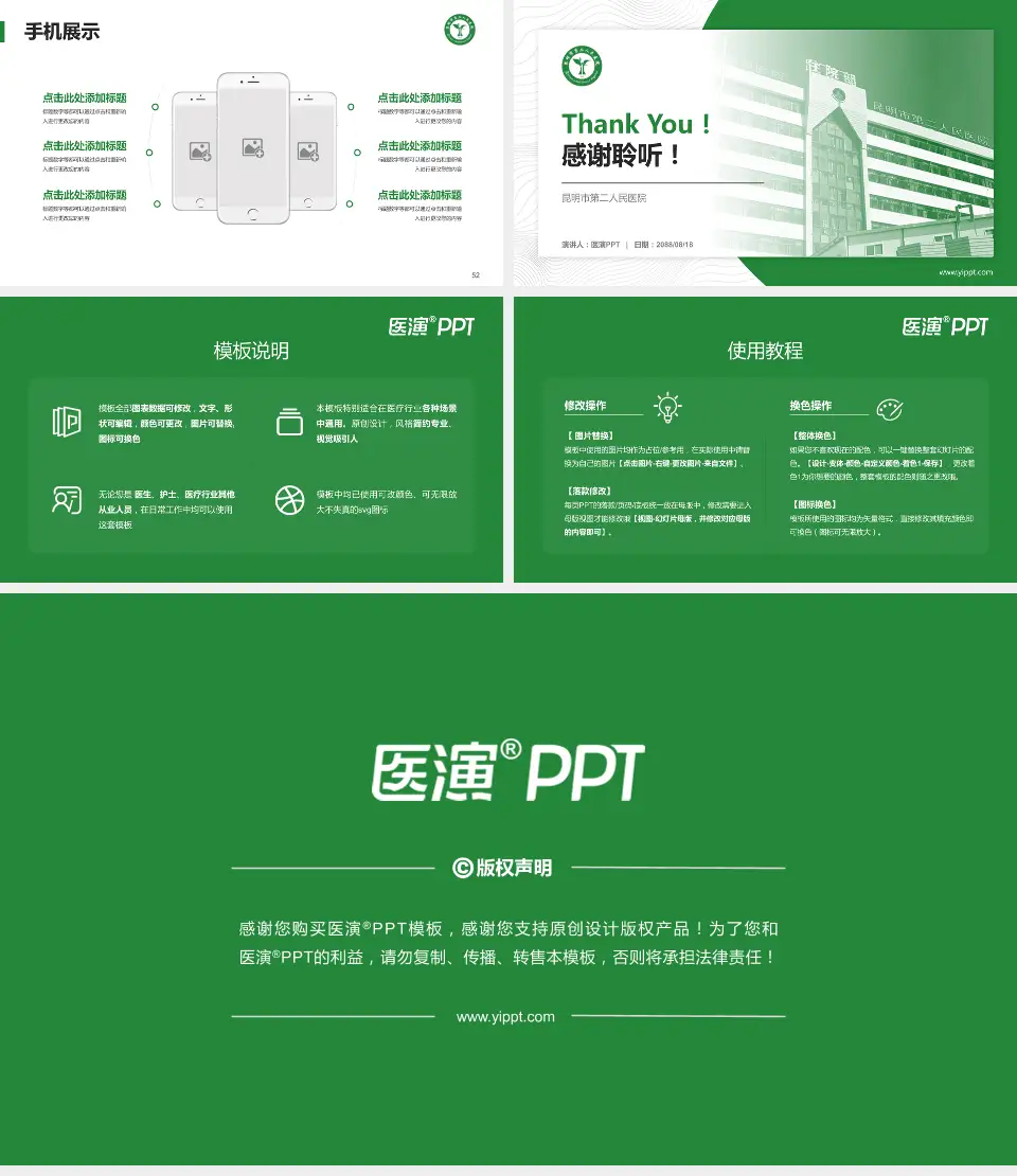 昆明市第二人民医院医院管理报告PPT模板16:9格式幻灯片预览图7