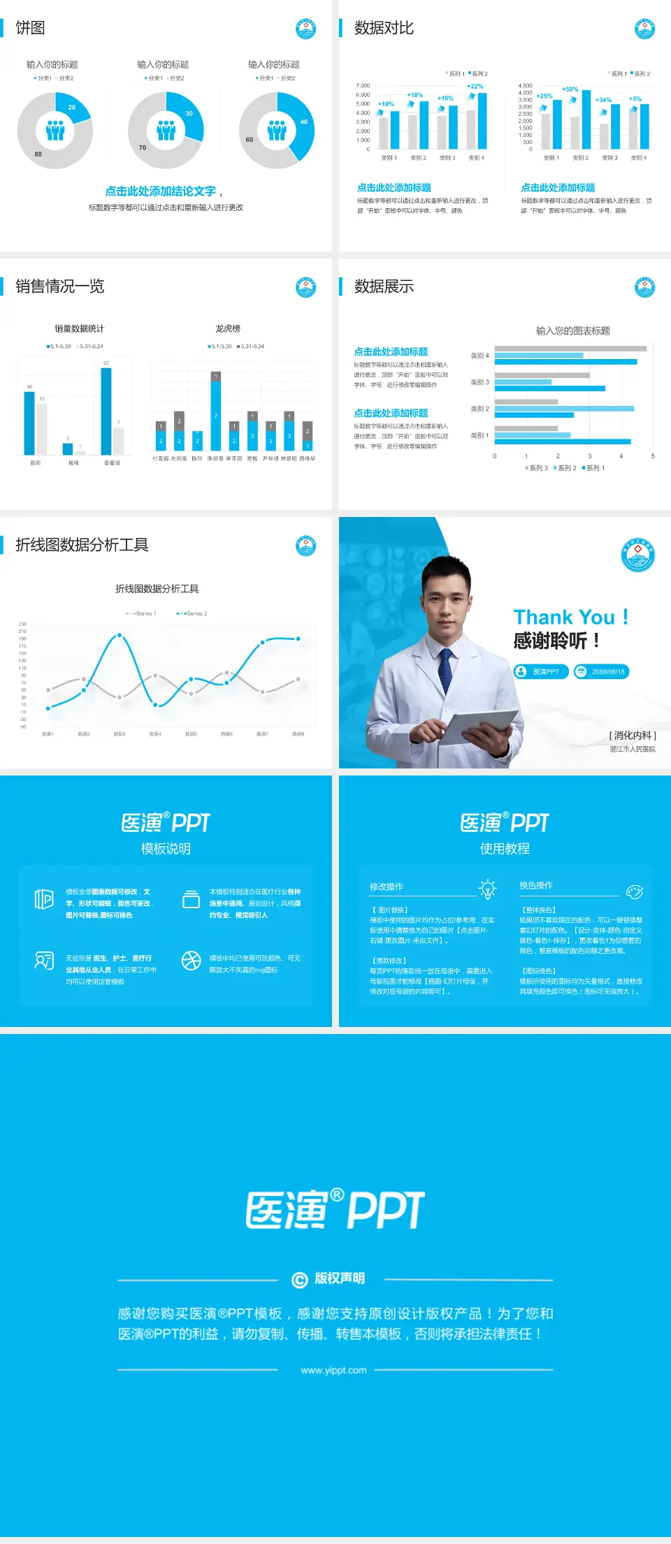 丽江市人民医院病例分享与讨论PPT模板4:3格式幻灯片预览图4