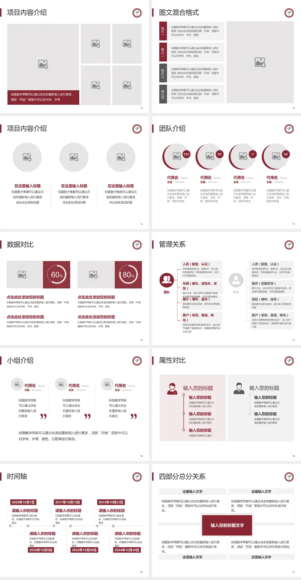 重庆市九龙坡区中医院(分院)科室介绍与推广PPT模板4:3格式幻灯片预览图3