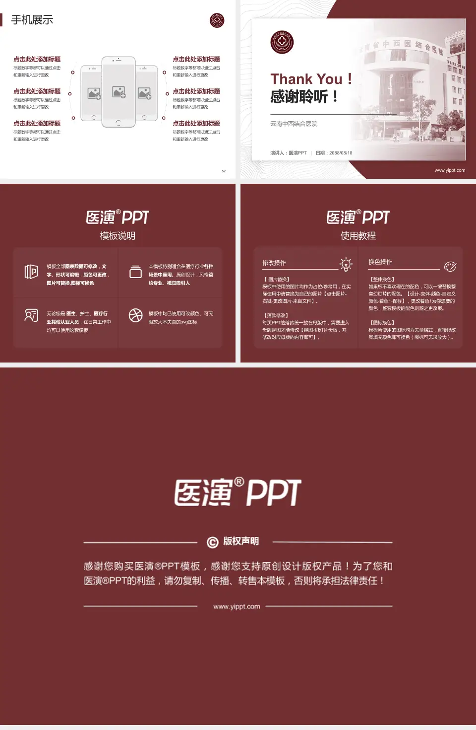 云南中西结合医院医院管理报告PPT模板4:3格式幻灯片预览图7