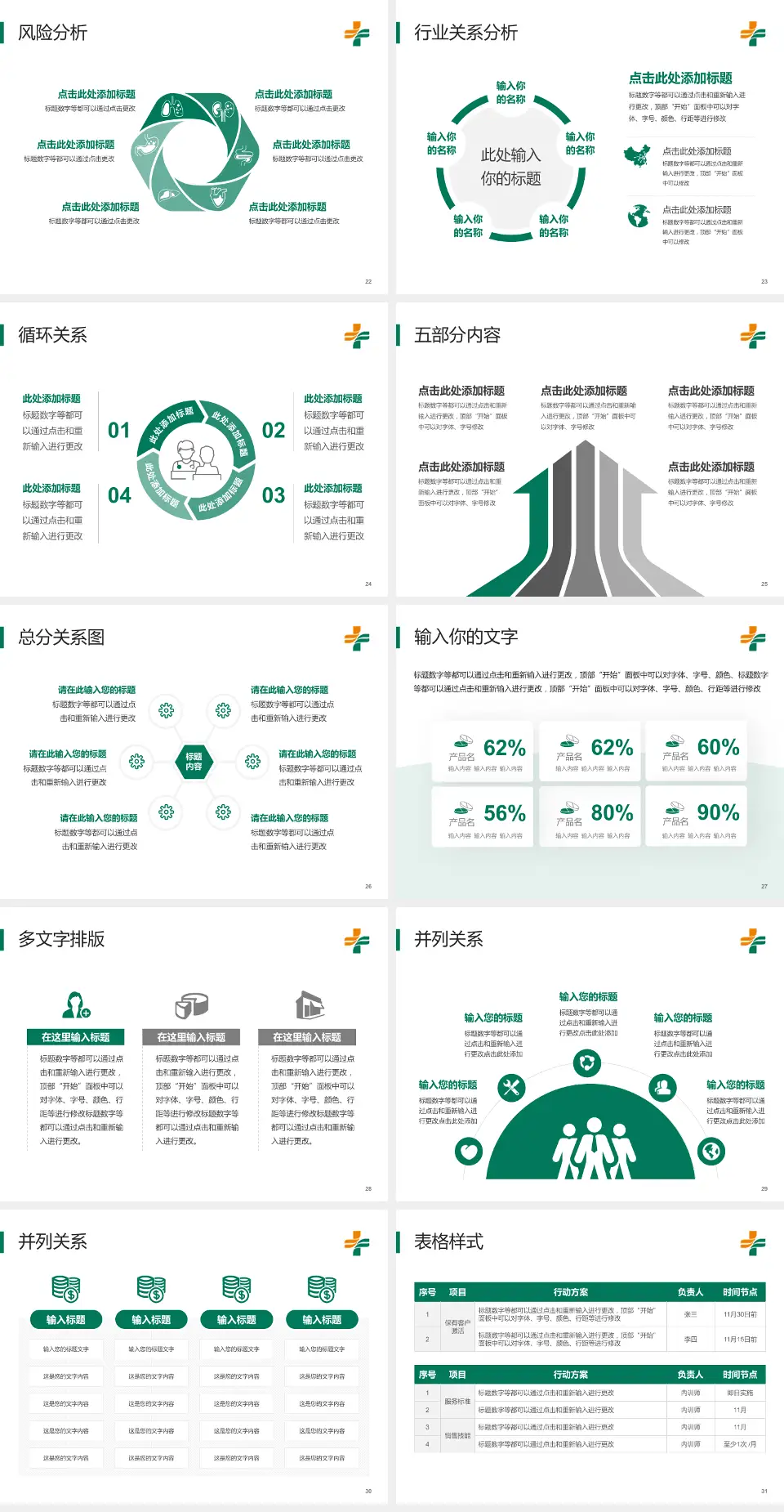 石河子市人民医院科室介绍与推广PPT模板4:3格式幻灯片预览图4