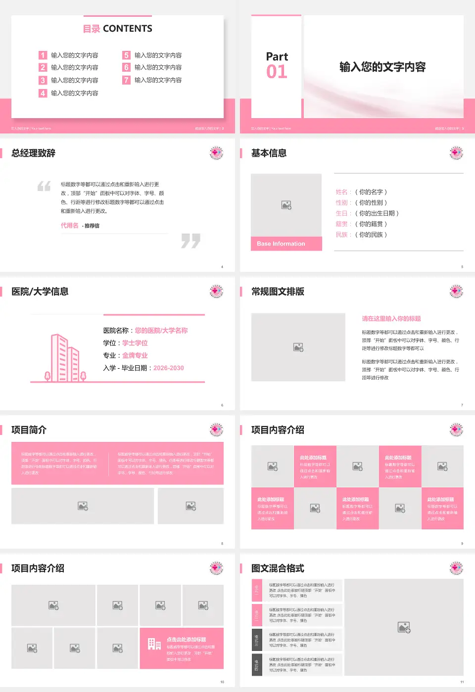 重庆市妇幼保健院个人求职应聘简历PPT模板16:9格式幻灯片预览图2