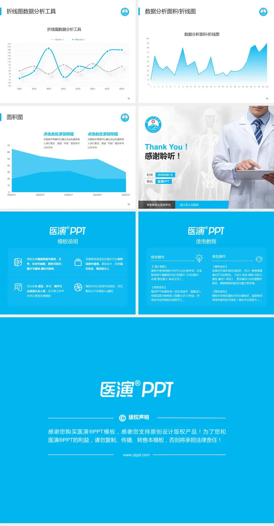 丽江市人民医院患者教育与指导PPT模板4:3格式幻灯片预览图7