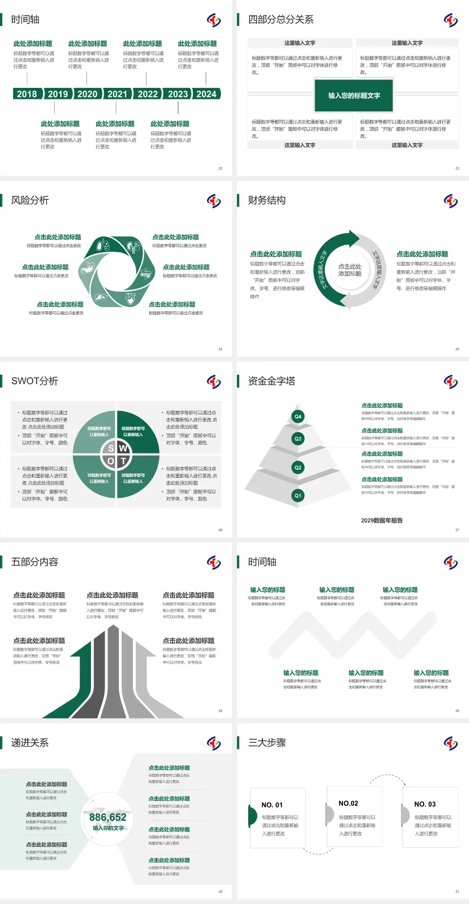 重庆市大坪医院患者教育与指导PPT模板4:3格式幻灯片预览图4
