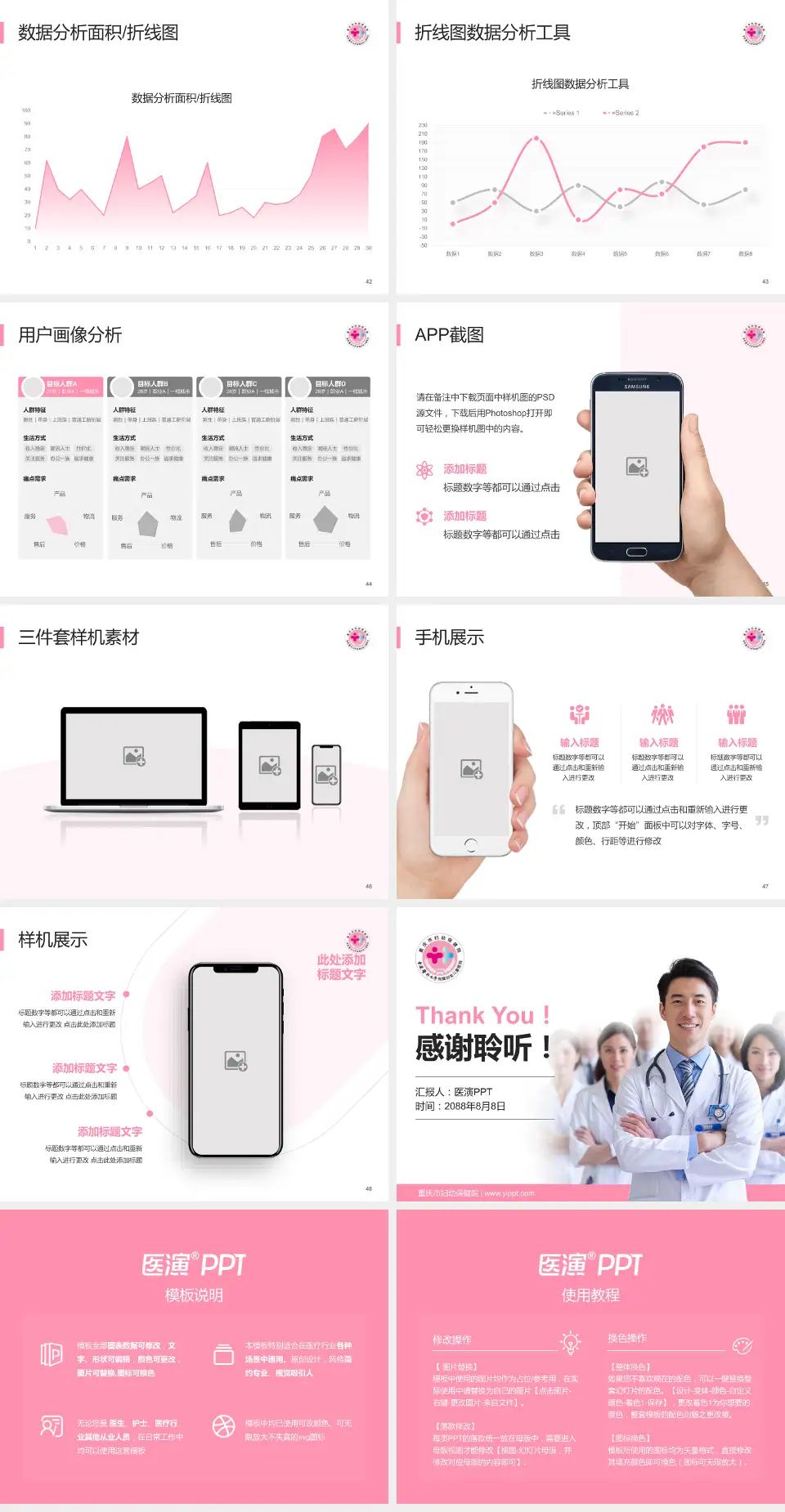 重庆市妇幼保健院科室介绍与推广PPT模板4:3格式幻灯片预览图6