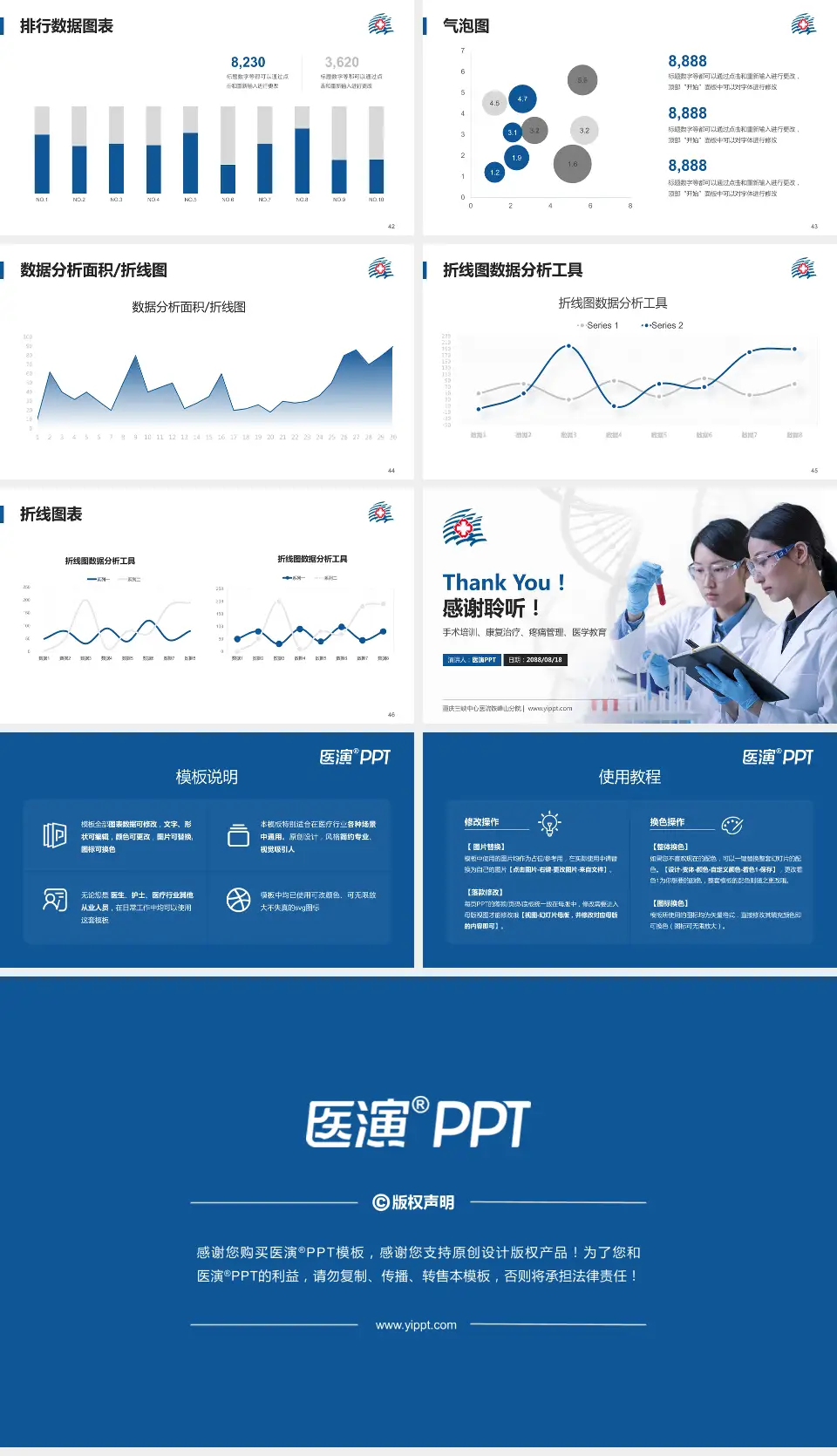 重庆三峡中心医院铁峰山分院科研成果展示PPT模板16:9格式幻灯片预览图6