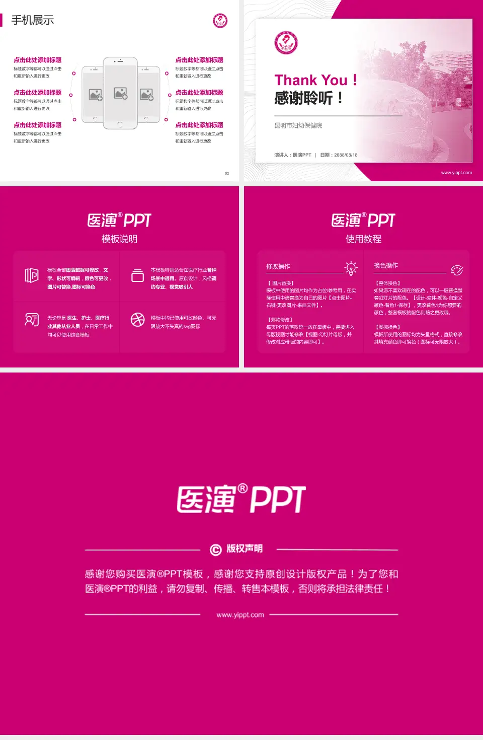 昆明市妇幼保健院医院管理报告PPT模板4:3格式幻灯片预览图7