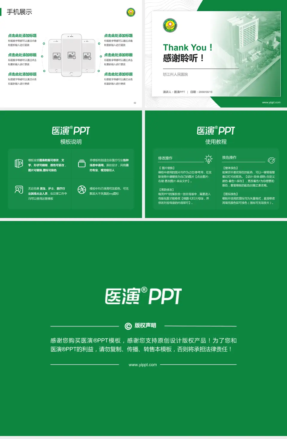 怒江州人民医院医院管理报告PPT模板4:3格式幻灯片预览图7