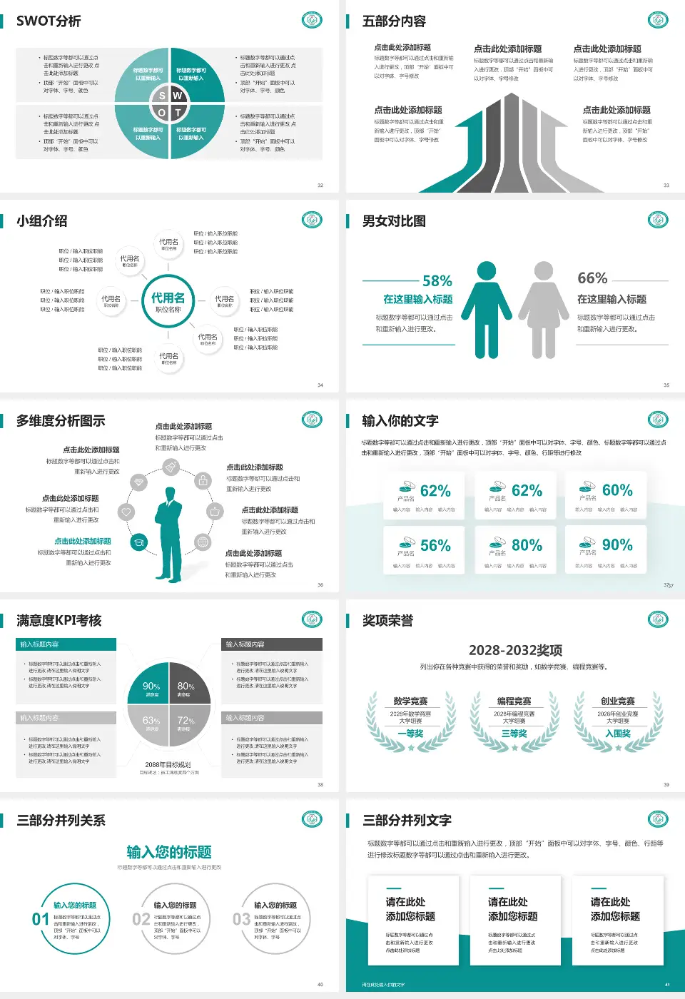 新疆自治区人民医院分院医疗行业比赛专用PPT模板16:9格式幻灯片预览图5