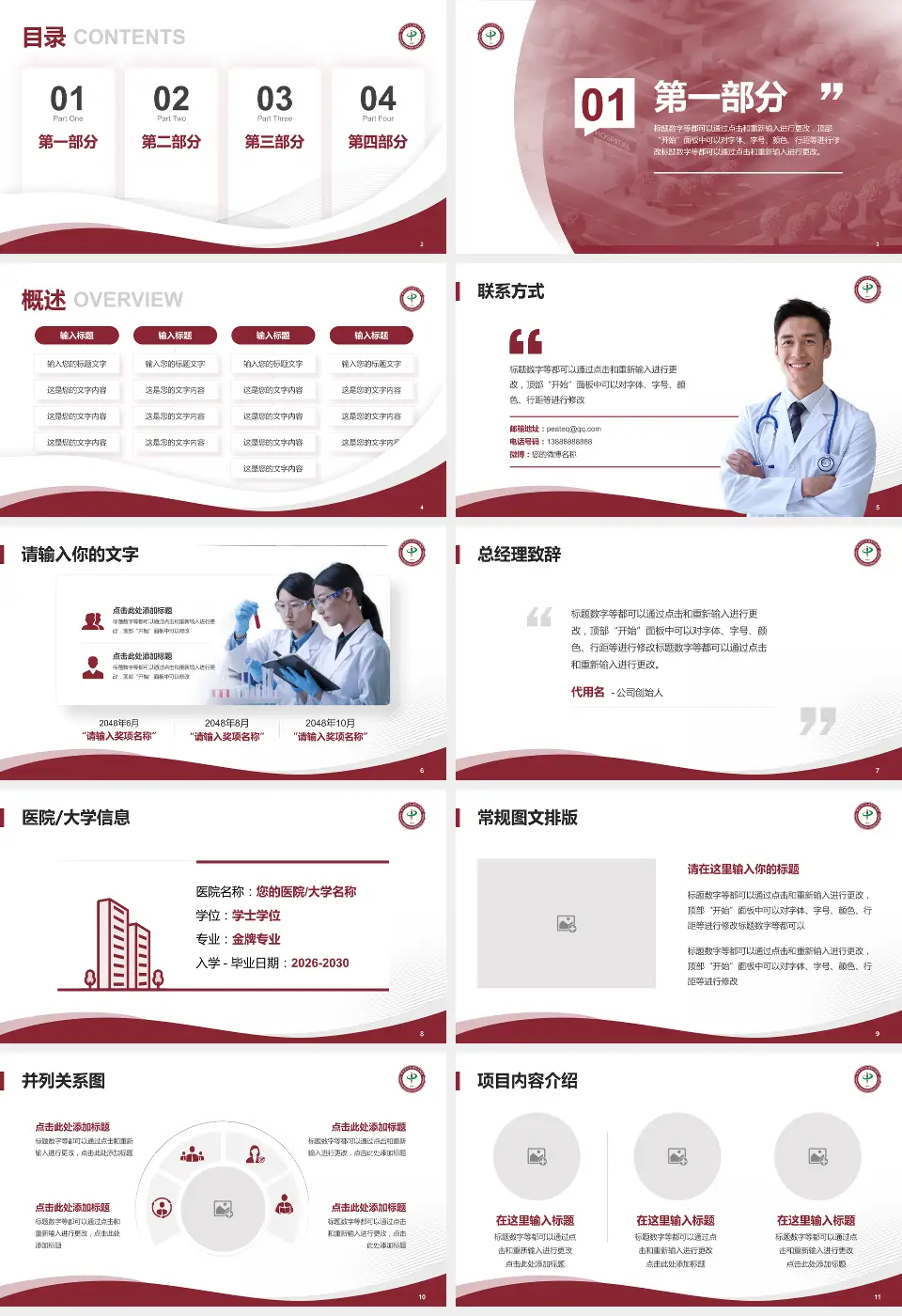 重庆市九龙坡区中医院(分院)会议与研讨会PPT模板16:9格式幻灯片预览图2