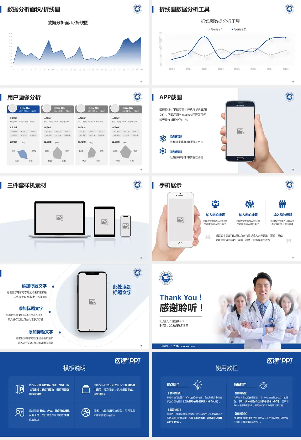 云南省第一人民医院科室介绍与推广PPT模板16:9格式幻灯片预览图6