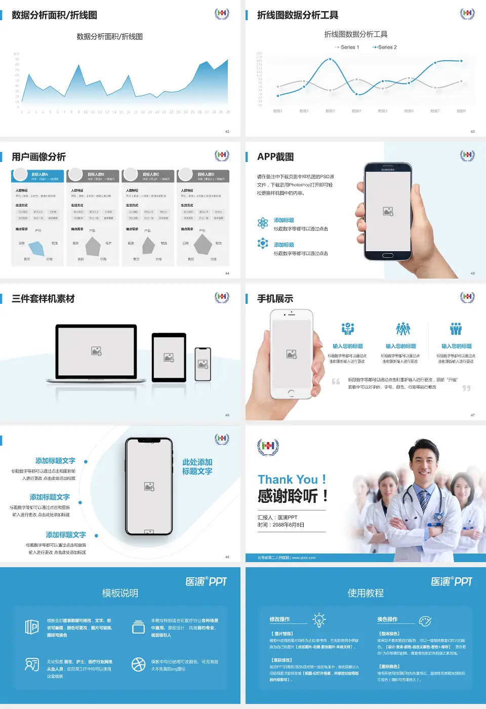 云南省第二人民医院科室介绍与推广PPT模板16:9格式幻灯片预览图6