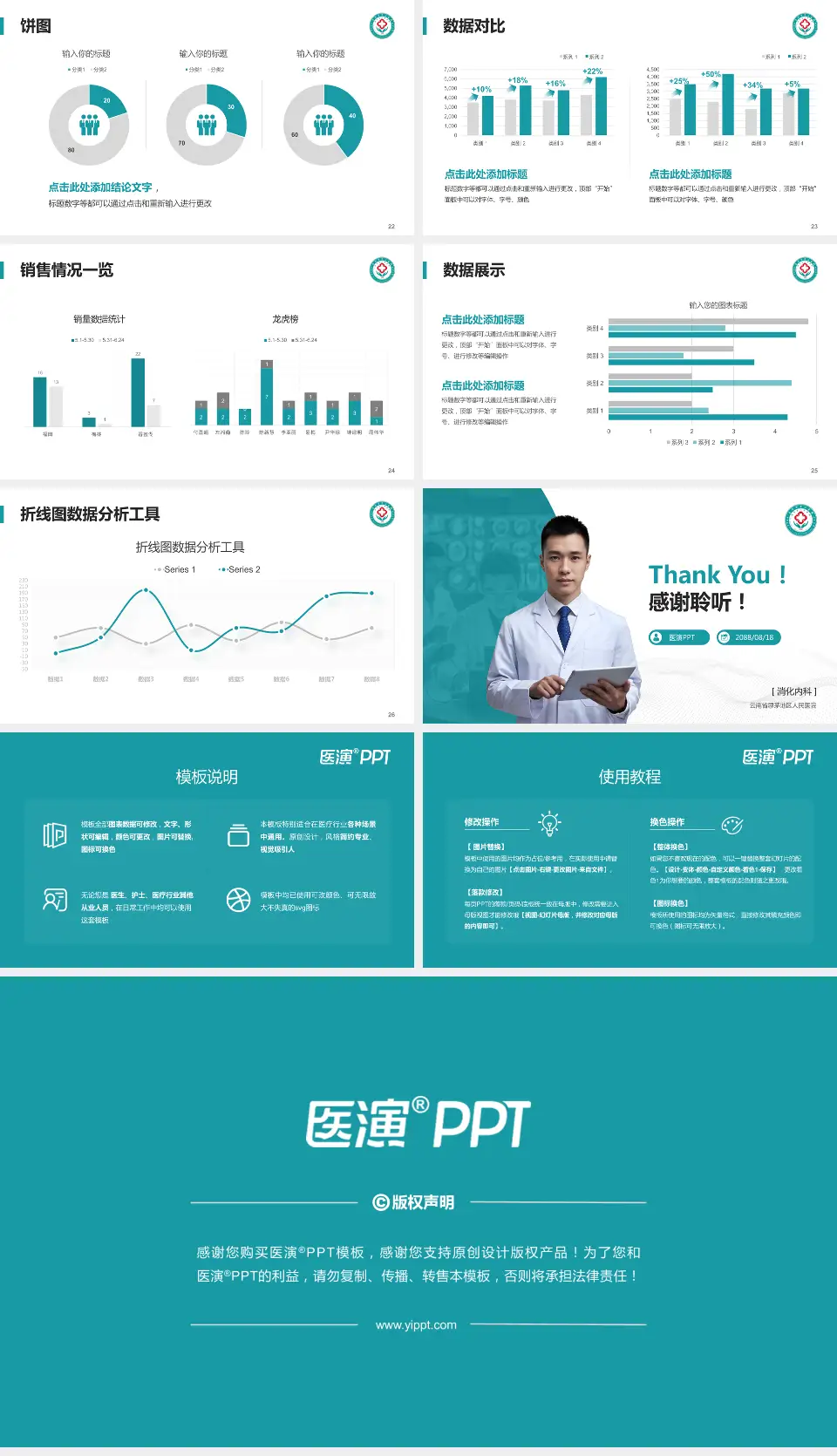 云南省思茅地区人民医院病例分享与讨论PPT模板16:9格式幻灯片预览图4