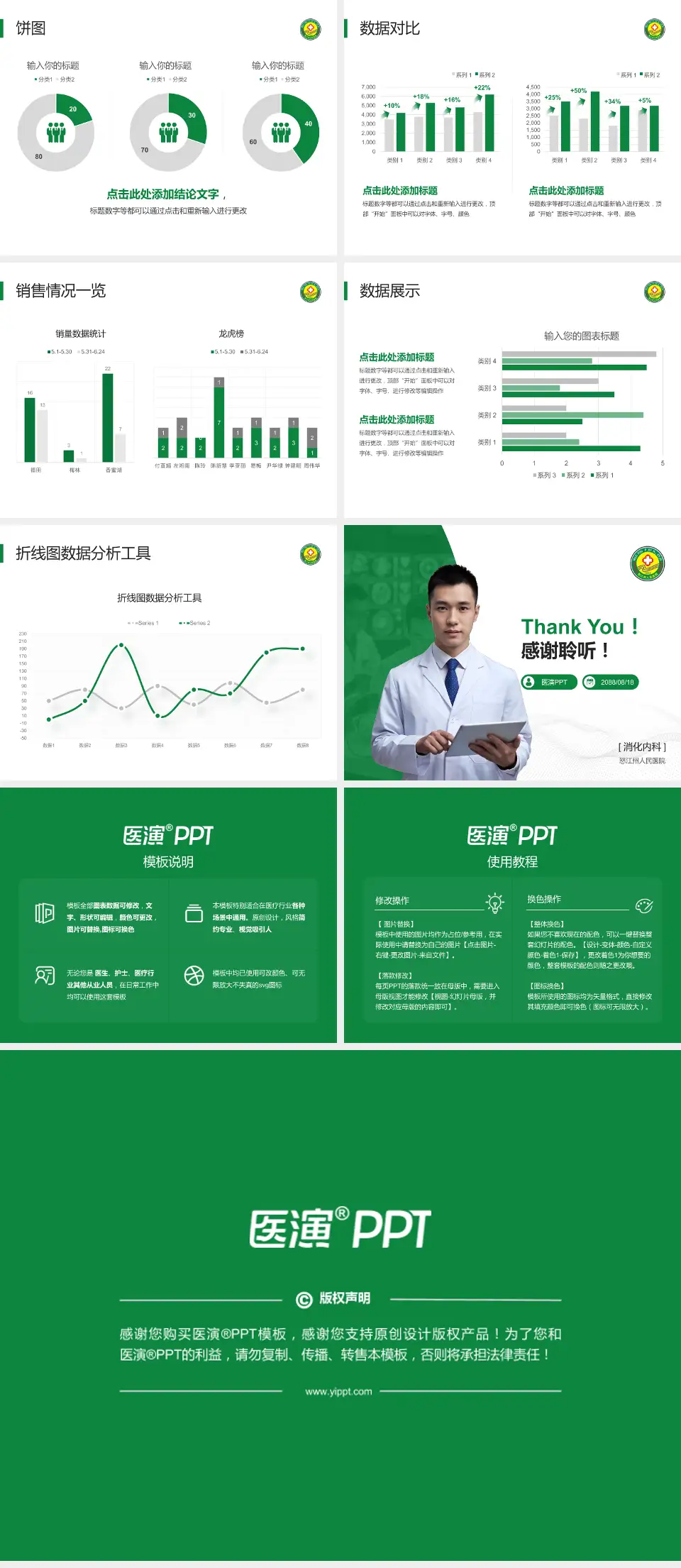 怒江州人民医院病例分享与讨论PPT模板4:3格式幻灯片预览图4