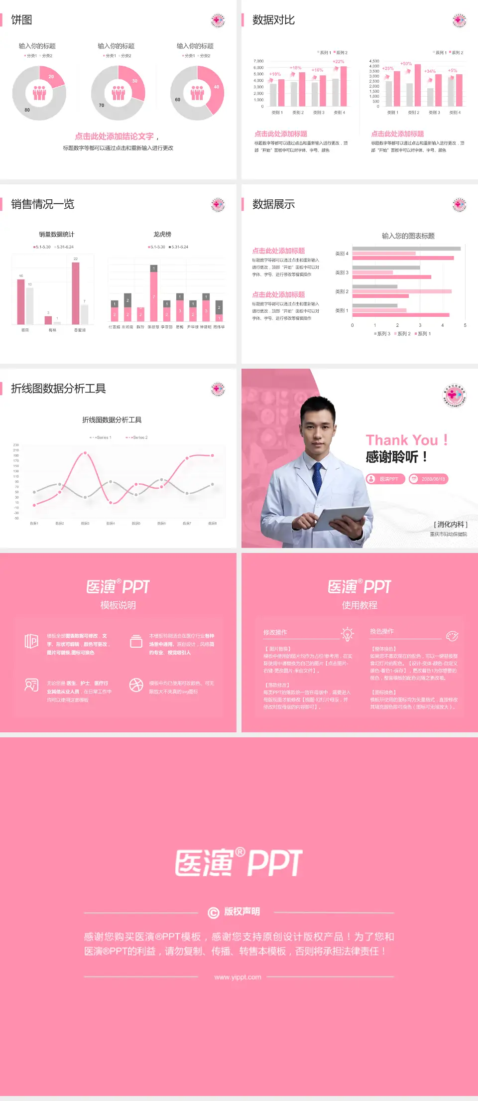 重庆市妇幼保健院病例分享与讨论PPT模板4:3格式幻灯片预览图4