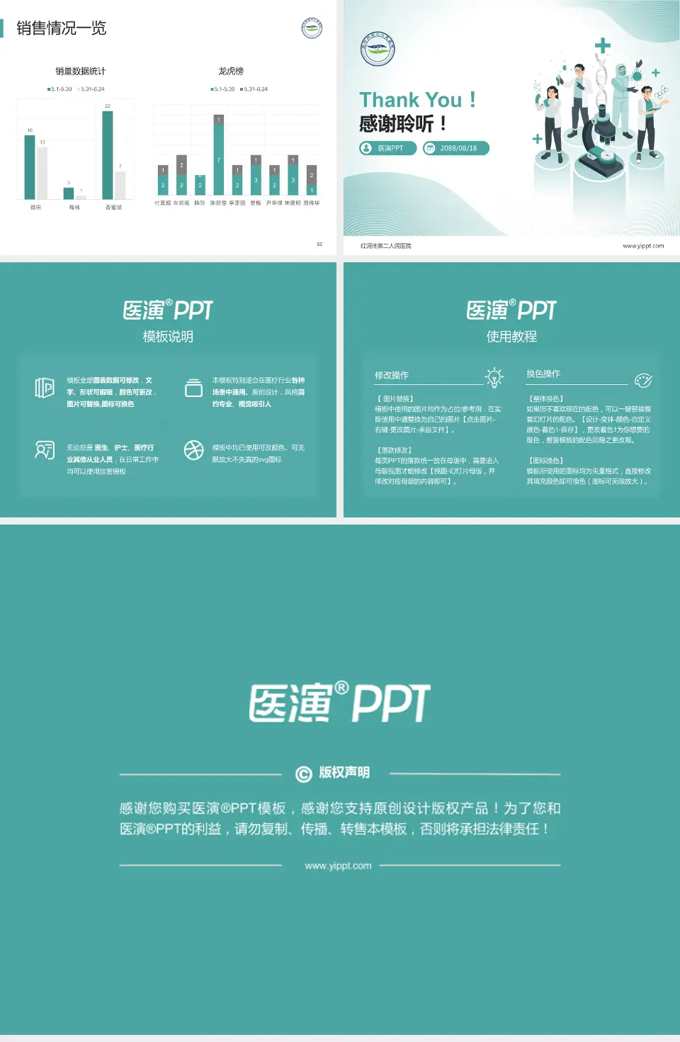 红河州第二人民医院品管圈PDCA演示专用PPT模板4:3格式幻灯片预览图7