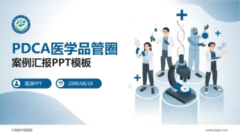 云南省中医医院品管圈PDCA演示专用PPT模板