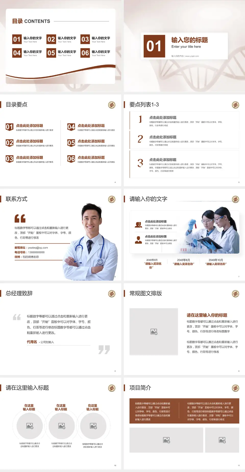 昌吉州中医院项目申请与汇报PPT模板4:3格式幻灯片预览图2