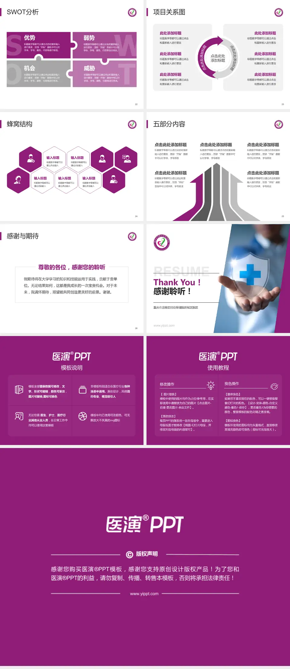 重庆市涪陵区妇幼保健院新城区院区个人求职应聘简历PPT模板4:3格式幻灯片预览图4