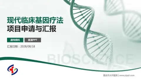 重庆市大坪医院项目申请与汇报PPT模板