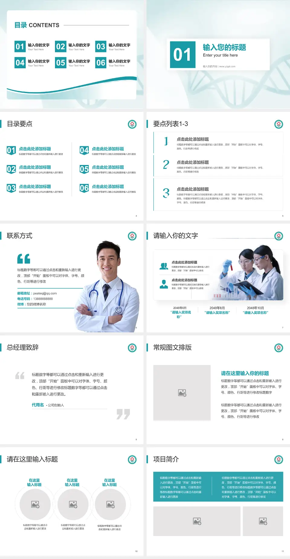 云南省思茅地区人民医院项目申请与汇报PPT模板4:3格式幻灯片预览图2