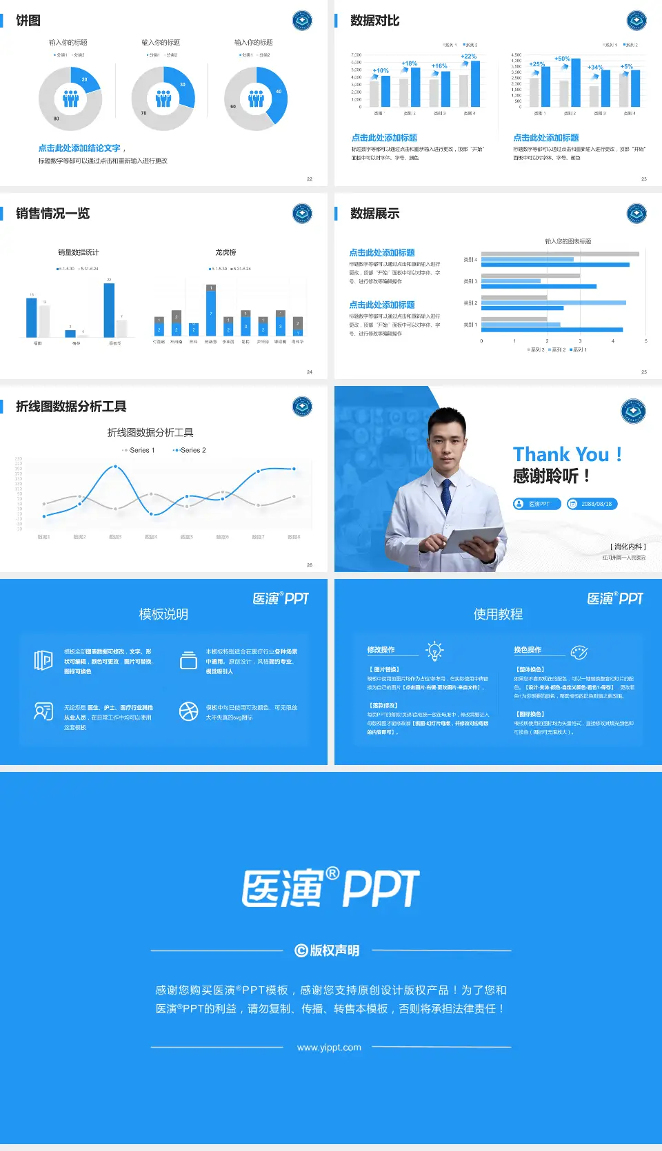 红河州第一人民医院病例分享与讨论PPT模板16:9格式幻灯片预览图4