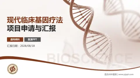 昌吉州中医院项目申请与汇报PPT模板