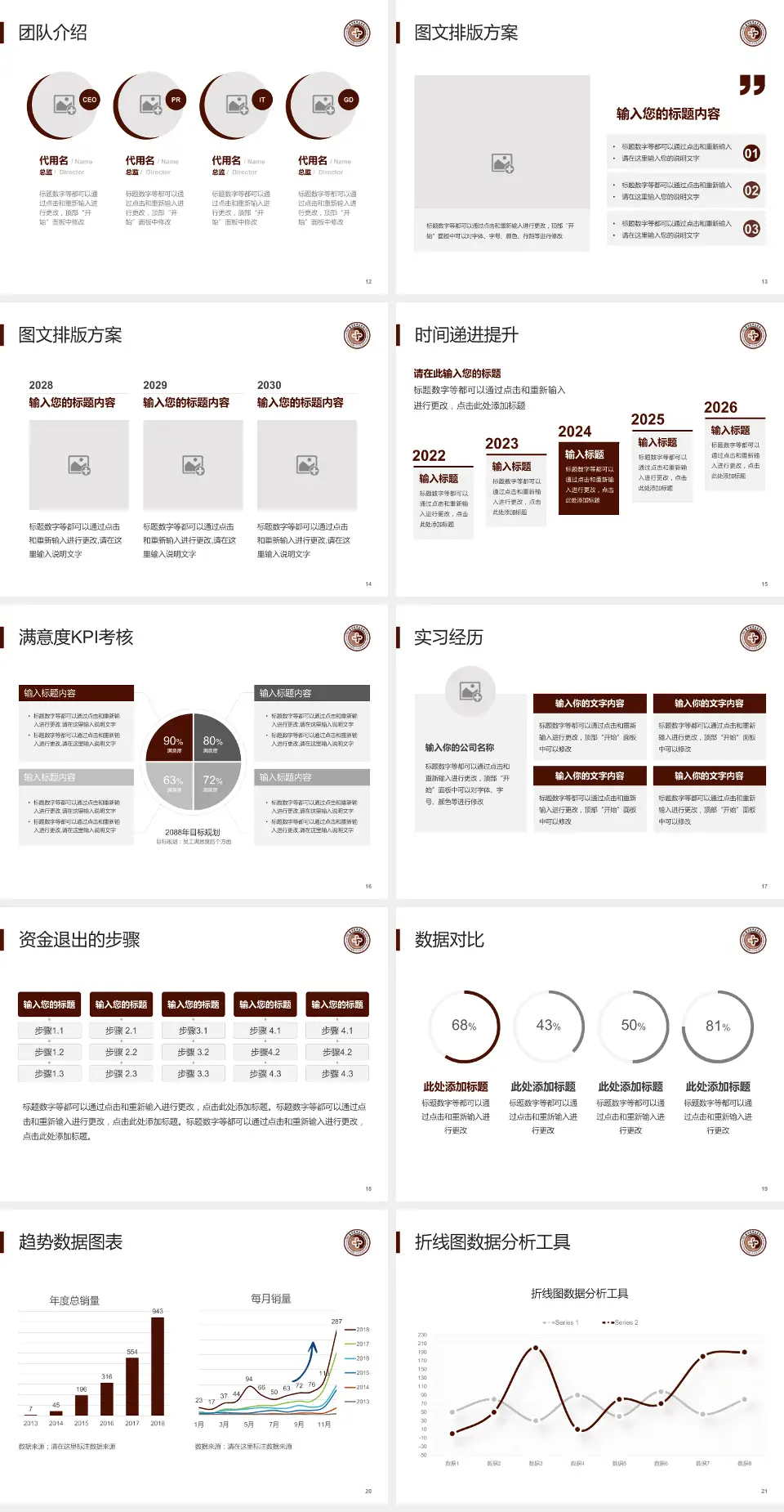云南省思茅地区中医医院培训与教育PPT模板4:3格式幻灯片预览图3