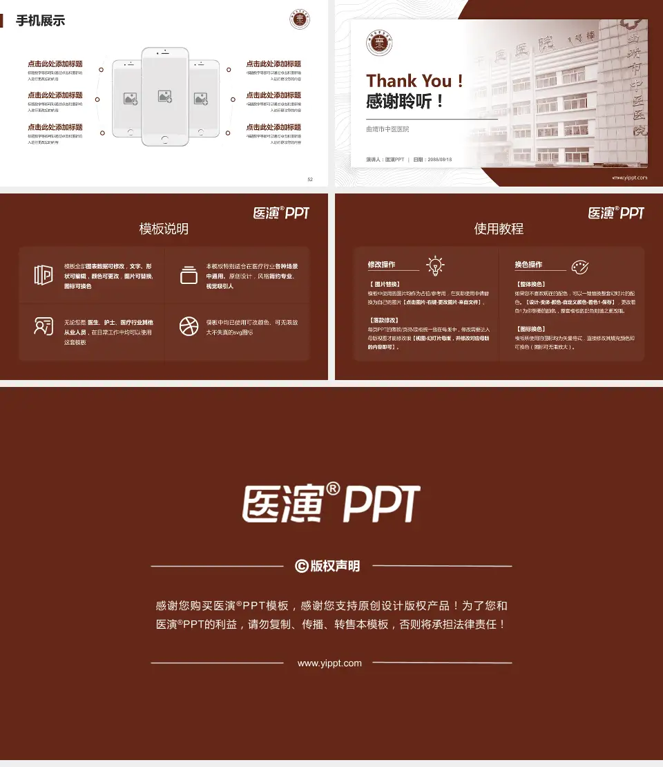 曲靖市中医医院医院管理报告PPT模板16:9格式幻灯片预览图7
