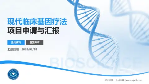 红河州第一人民医院项目申请与汇报PPT模板