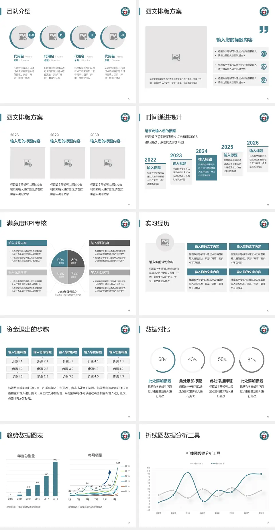 昆明医科大学第一附属医院培训与教育PPT模板4:3格式幻灯片预览图3