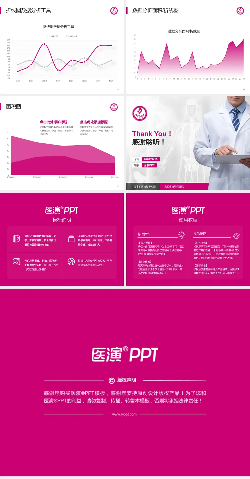 昆明市妇幼保健院患者教育与指导PPT模板4:3格式幻灯片预览图7