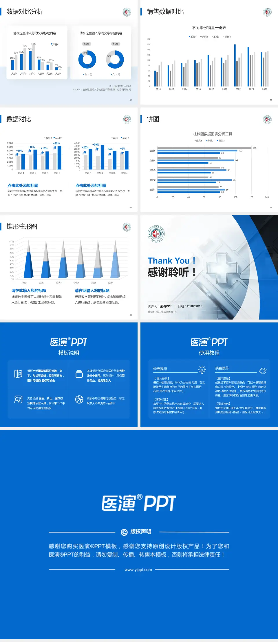 重庆市公共卫生医疗救治中心医疗行业比赛专用PPT模板4:3格式幻灯片预览图7