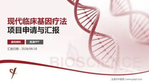 玉溪市中医院项目申请与汇报PPT模板